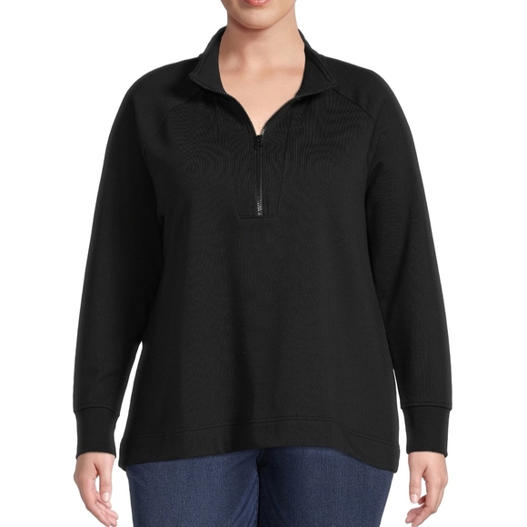 Terra & Sky Plus Quarter Zip Sweatshirt - Picture 1 of 6